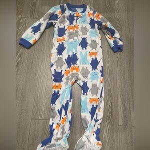 Kids Monster Print 4T One Piece Pajama